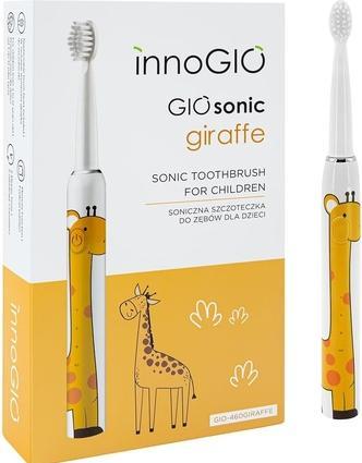 Immagine prodotto Innogio Spazzolino elettrico per bambini GIOsonic Giraffe con manico ricaricabile USB in silicone 3 modalità (Spazzolino sonico)