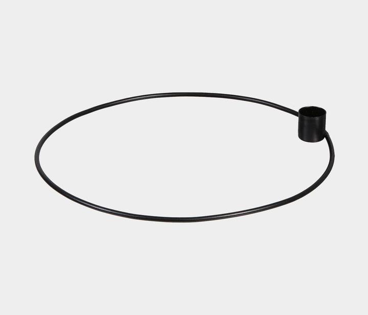 Actual product image Halbach Metal Candle Holder Ring Ø 25 cm, black