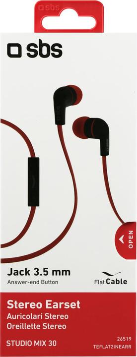Image du produit SBS Casque avec câble Stereo In-Ear Flat Studio Mix 30 (Filaire)