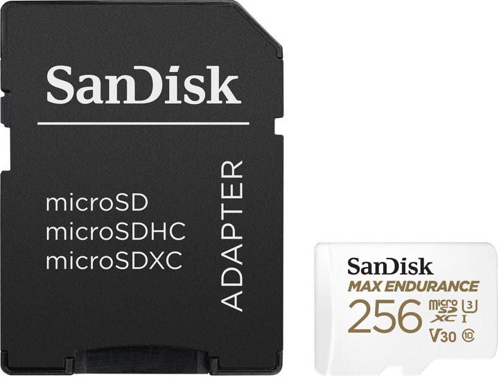 SanDisk max endurance (256 GB, microSDXC, U3, UHS-I)