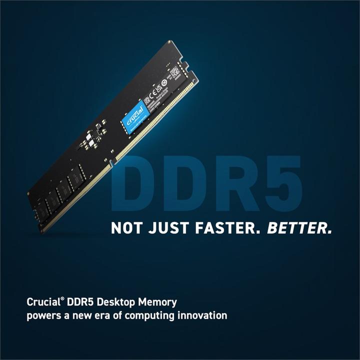 Produktbild Crucial CT32G48C40U5 (1 x 32GB, 4800 MHz, DDR5-RAM, DIMM)