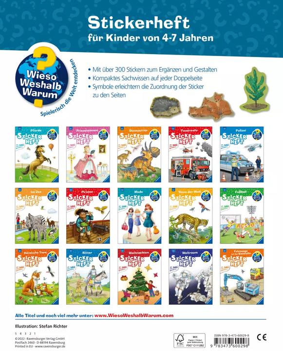 Immagine prodotto Ravensburger Perché? Perché? Perché? Libretto di adesivi: Nella foresta