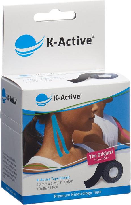 Produktbild K-Active Tape Classic 5cmx5m schwarz wasserabweisend (5 m)