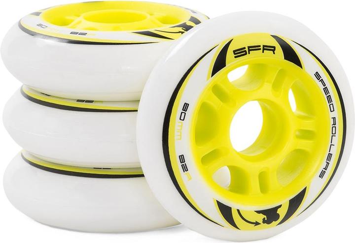 Sfr Inline Skate Wheels Blanc / Jaune 2023 (80 mm)