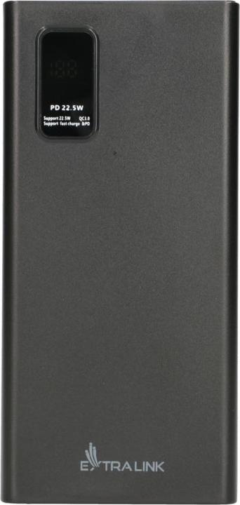 Produktbild Extralink EX.19485 power bank Lithium Polymer (LiPo) Black (10000 mAh, 22.50 W, 37 Wh)