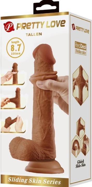 Actual product image Pretty Love Large Realistic Dildo 22 cm Brown