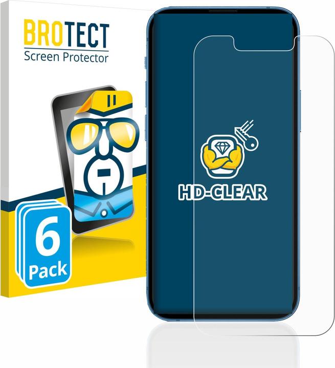 BROTECT Screen Protector Clear (6 Piece, Apple iPhone 13 mini)
