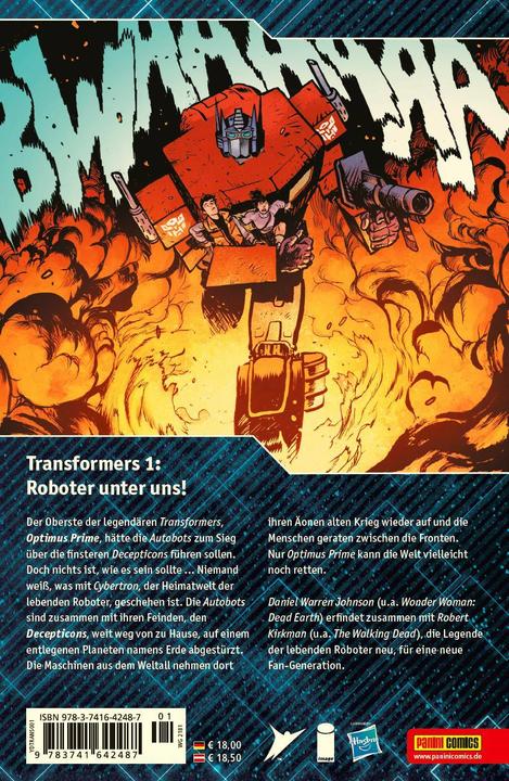 Actual product image Panini Transformers (German, Mike Spicer, Daniel Warren Johnson, 2025)