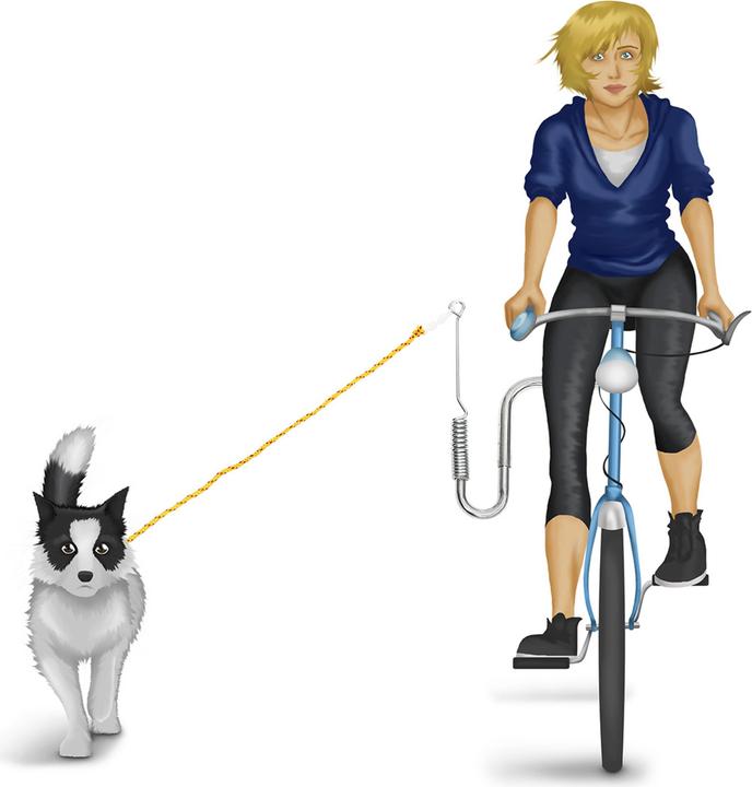 Image du produit Relaxdays Laisse pour vélo (Taille unique, Chien, Vélo)