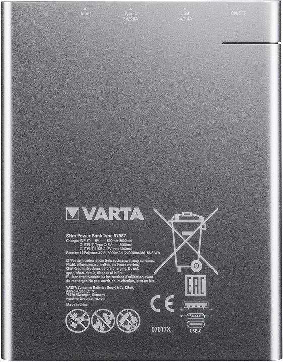 Produktbild Varta Slim (18000 mAh, 66.60 Wh)