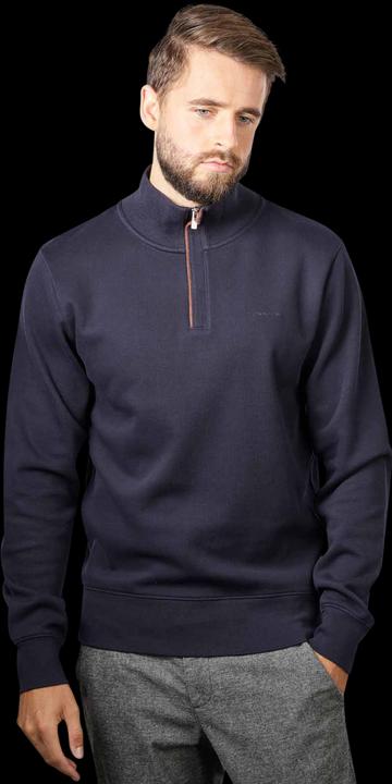 Produktbild GANT Sacker Rib Pullover Half Zip Evening Blue (L)
