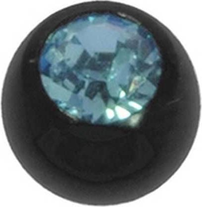 Produktbild Bijouteria 1.2mm Piercing-Kugel (Premium Kristall, Chirurgenstahl 316L, PVD Beschichtung (schwarz))