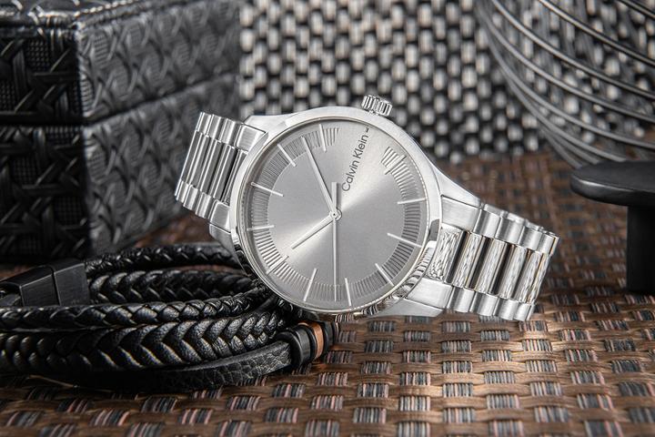 Produktbild Calvin Klein CK25200036 Unisex Horloge - Mineraalglas - Roestvrijstaal - Zilver - 40 mm - Quartz - Vouw/Vli