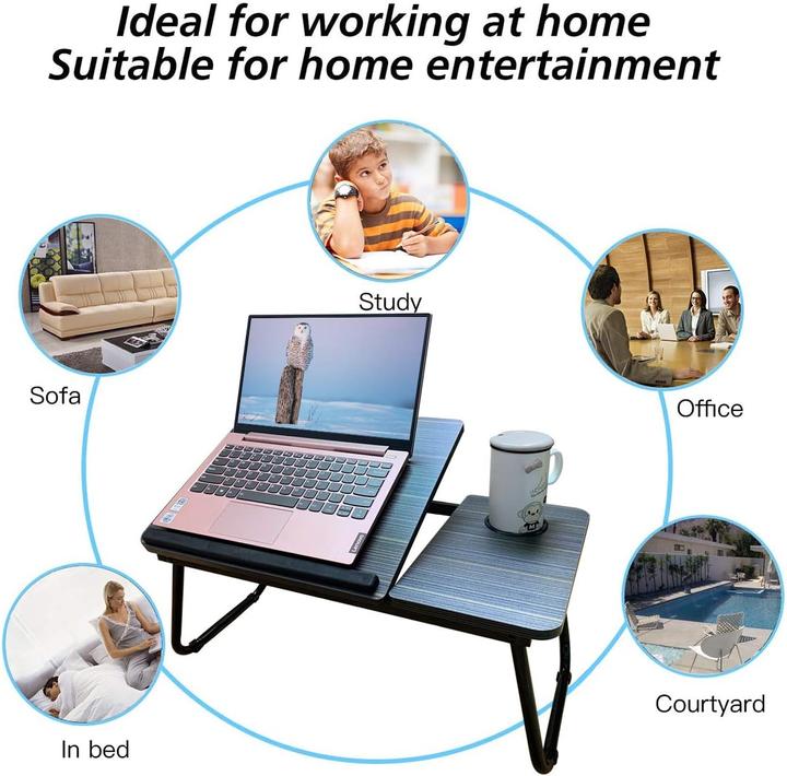 Actual product image Songmics Faltbarer Laptoptisch mit Leseständer und Becherhalter