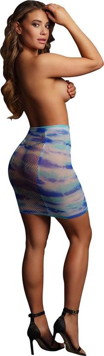 Actual product image Le Désir High-waist fishnet skirt & Dazzling Sticker - O/S (One size)