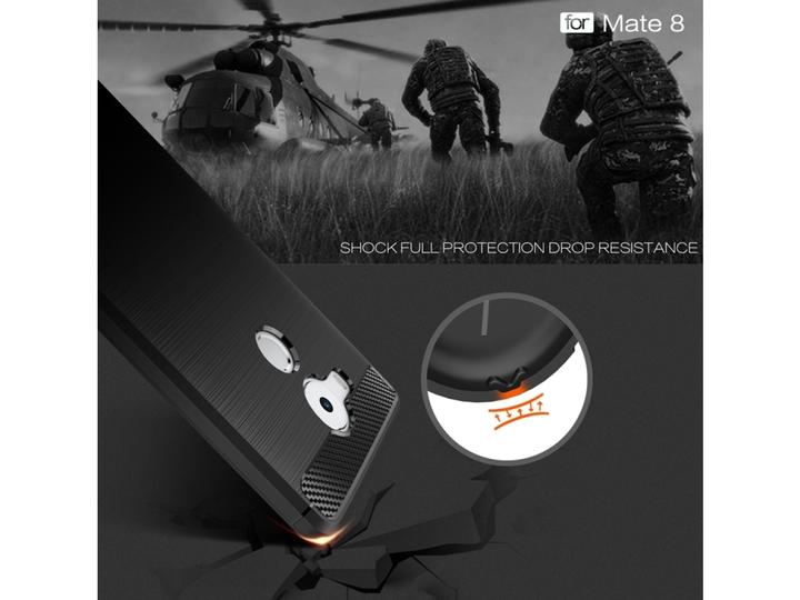 Actual product image Screenguard Huawei Mate 8 Cover Carbon Brushed Soft TPU (Mate 8)