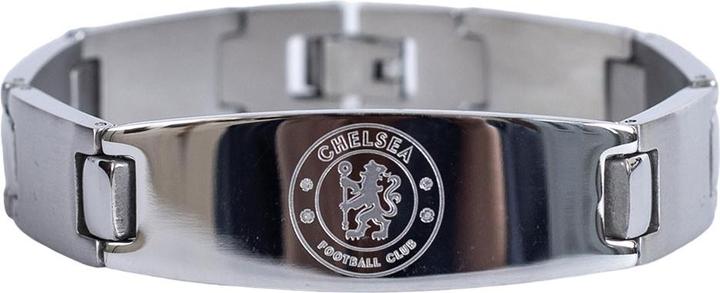 Actual product image Chelsea FC Oval Plate Bracelet (18 cm, 100% synthetic material)