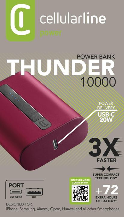 Produktbild Cellularline Thunder (10000 mAh, 18 W, 37 Wh)