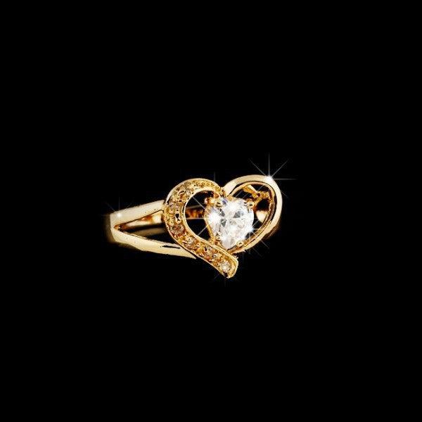 Actual product image Hermex Gold ring RGP with cubic zirconia - gold size 57 (57)
