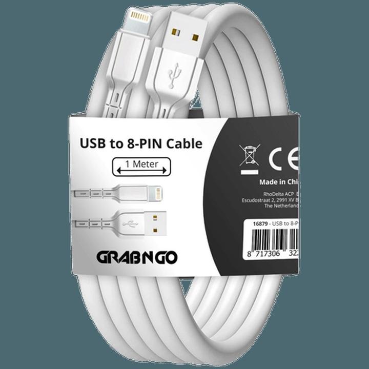 Actual product image Grab&Go Grab 'N Go Lightning Kabel 1 Meter Weiss (1 m, USB 1.0)