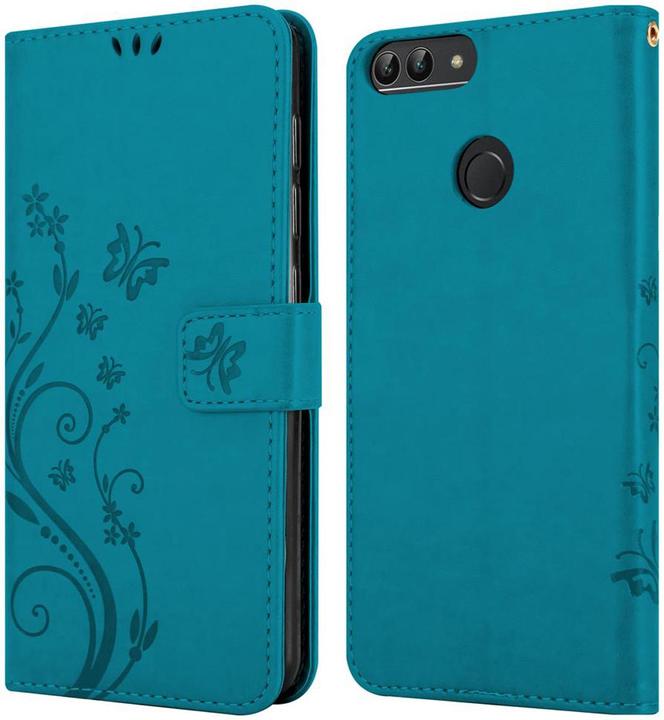 Actual product image Cadorabo Flower Book Cover (Huawei Enjoy 7S, Huawei P Smart (2018))