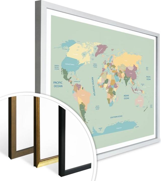 Immagine prodotto Trenddeko Mappa del Mondo Vintage (30 x 24 cm)