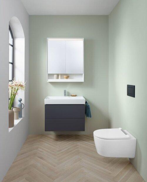 Produktbild Geberit ONE Spiegelschrank mit ComfortLight, 2 Türen, Aufputzmontage, mit Nische, 75x90x15cm, 505.8