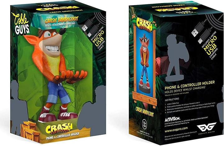 Immagine prodotto Exquisite Gaming Crash Bandicoot Cable Guy (Switch, PS4, PS5, Xbox One S, Xbox Series X, Mac, Xbox 360, PC)