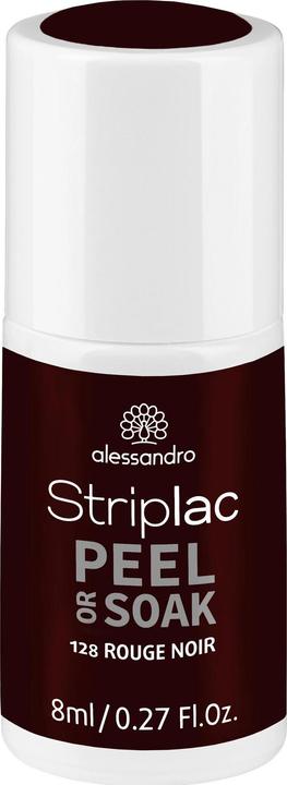 Actual product image Alessandro Striplac Peel or Soak Rouge Noir 8 ml (128 Rouge Noir, Peelable nail polish)