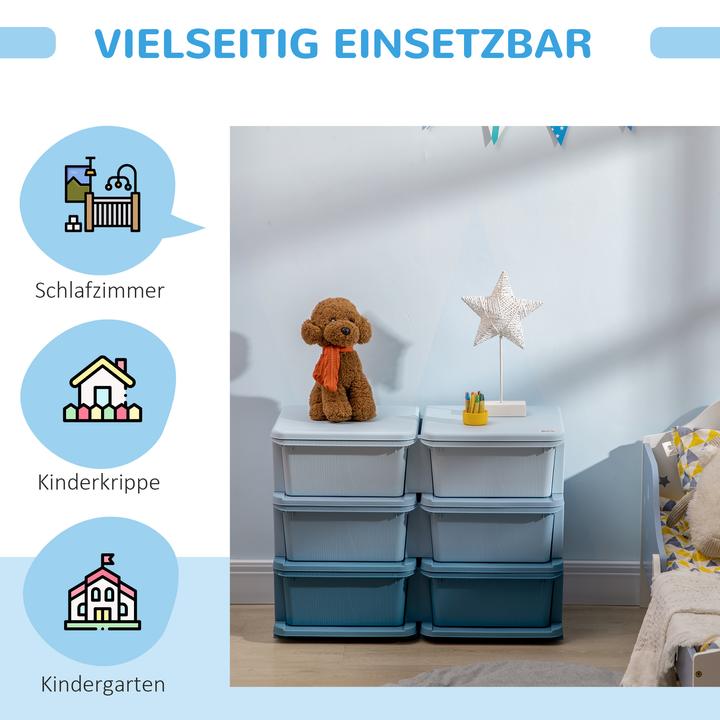 Produktbild Homcom Kinderschubladenschrank mit abgerundete Kanten