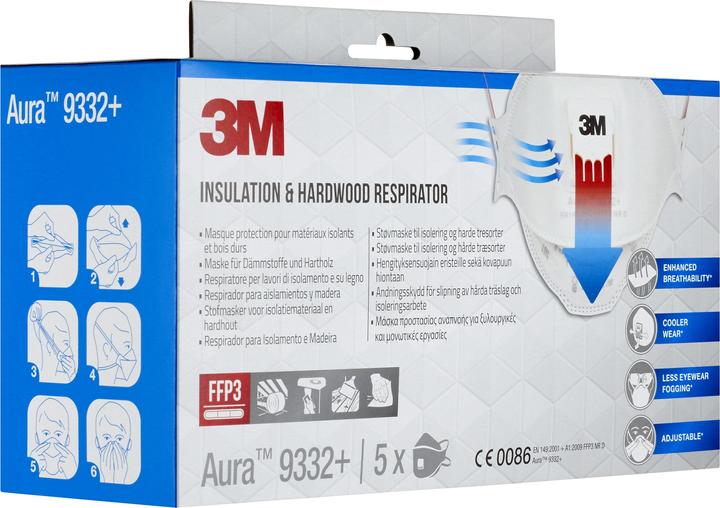 Produktbild 3M Atemschutzmaske, weiss (FFP3, 5 x)