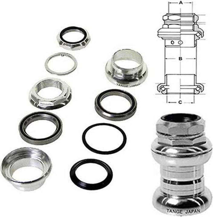 Image du produit Tange Jeu de direction fileté 1" alu (argent)