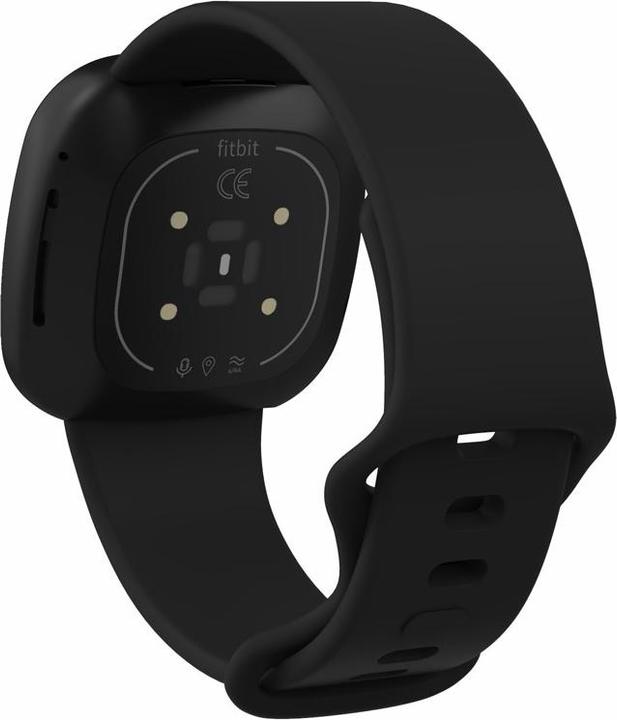 Immagine prodotto Deltalabs Fitbit Versa 4 / Versa 3 / Sense 2 / Sense Silikon Sport Armband - Schwarz (Silicone, Fitbit Versa 3, Fitbit Versa 4, Fitbit Sense 2)