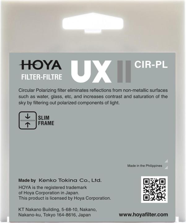 Image du produit Hoya UX II CIR-PL Filter (37 mm, Filtre polarisant)