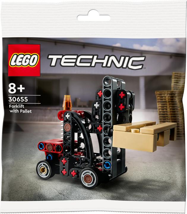 Productafbeelding LEGO 30655 Heftruck met pallet (30655, LEGO Technic)