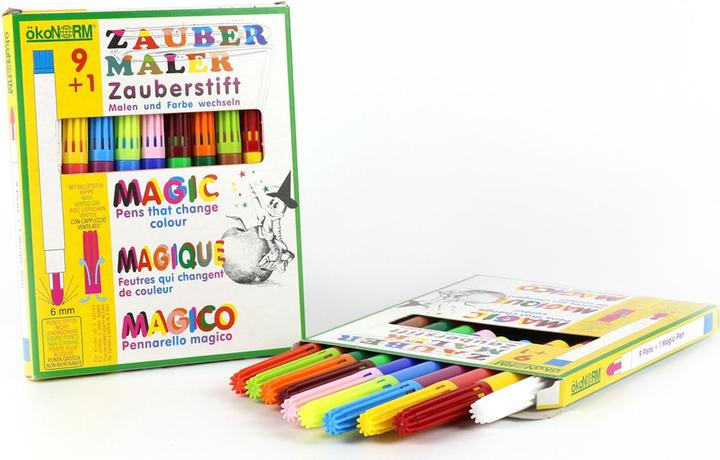 Produktbild ÖkoNorm Zaubermaler (Weiss, Gelb, Violett, Grün, Blau, Schwarz, Rot, Braun, 10 x)