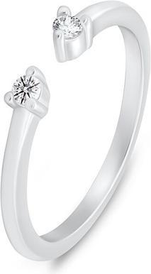 Produktbild Brilio Silver - Silver open ring with clear zircons RI123W - Circuit: 55 mm (55)
