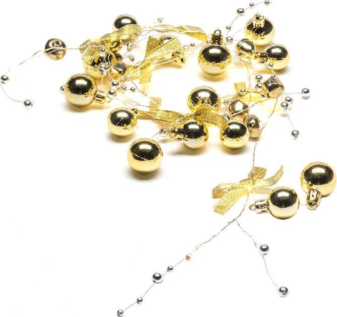 Image du produit Konstsmide Gnosjö Guirlande lumineuse décorative à LED, perles, couleur laiton, 6h de minuterie, 20 (2.20 m)