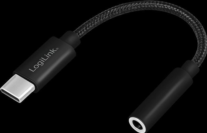 Immagine prodotto LogiLink Cavo da USB-C a 3,5 mm 0,13 m nero (USB tipo C, USB tipo C)