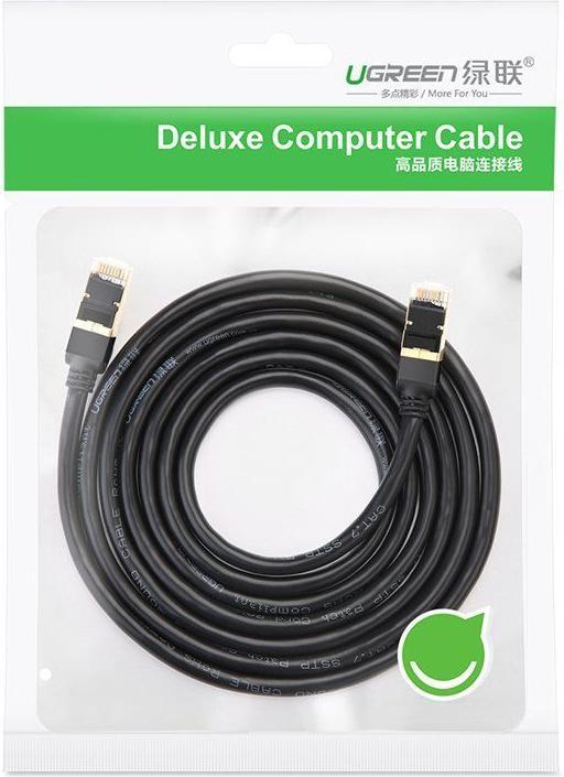Image du produit Ugreen NW107 Câble réseau rond Ethernet RJ45, Cat.7, STP, 2m (Noir) (UTP, CAT7, 2 m)
