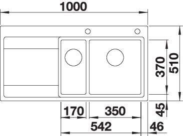 Image du produit Blanco DIvon II 6 S-IF (Evier encastré, 100 cm, 51 cm)