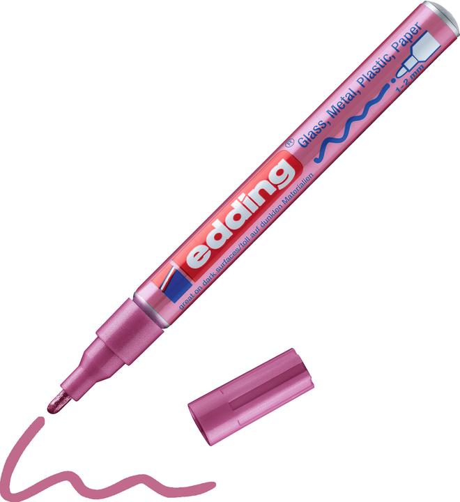 Image du produit Edding Marqueur pour vernis brillant 751 (Rose Métallisé Métallisé, 2 mm, 10 x)