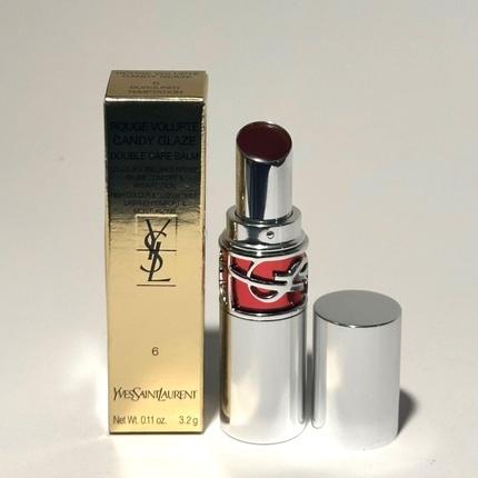 Actual product image Yves Saint Laurent Rouge Volupte Candy Glaze Lipgloss 6 (6 Burgundy Temptation)