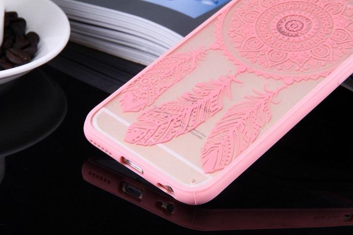 Produktbild König Design Apple iPhone 6 / 6s Handy Hülle Mandala Case Schutzhülle Motiv Traumfänger Rosa (Apple iPhone 6)