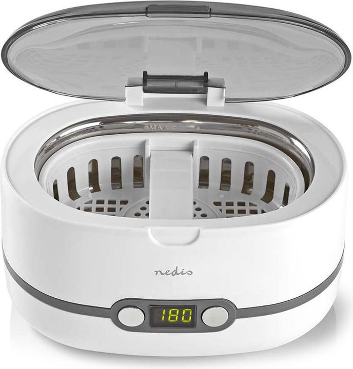 Image du produit Nedis Nettoyeur à ultrasons pour bijoux, 600ml, minuterie (43 kHz, 600 ml)