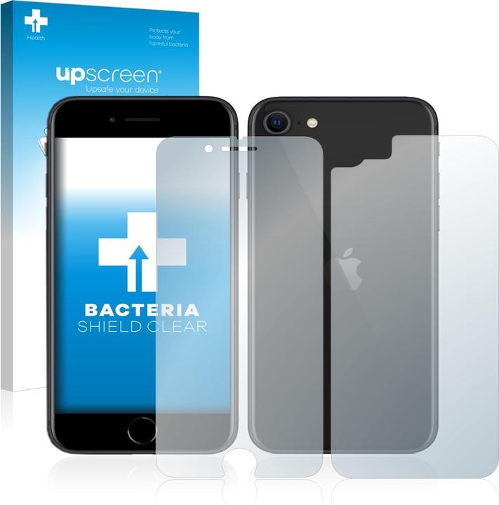 upscreen Schutzfolie Displayschutz Displayschutzfolie Folie Klar antibakteriell (1 Stück, Apple iPhone SE (2nd Gen))