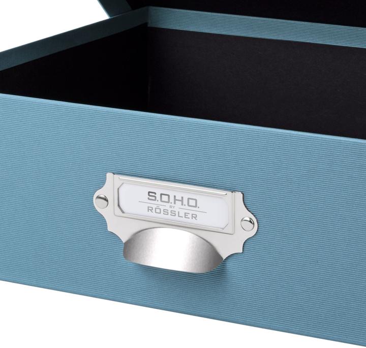 Actual product image Rössler Storage Box S.O.H.O. Blue (337 x 255 x 105 mm, 9 l)