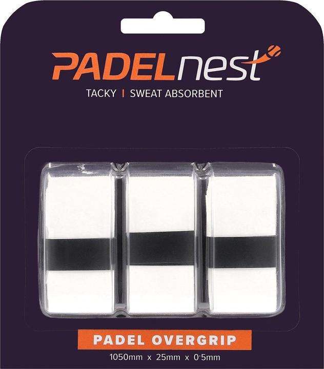 Produktbild JTI Padelnest, 3x Overgrips - Tacky - Weiss