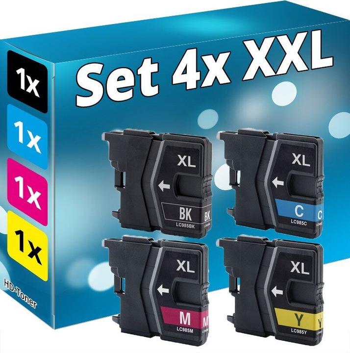 Immagine prodotto Druckfuxx 4x PATRONEN kompatibel BROTHER LC-985 MFC-J220 J265W J410 J415 DCP-J12