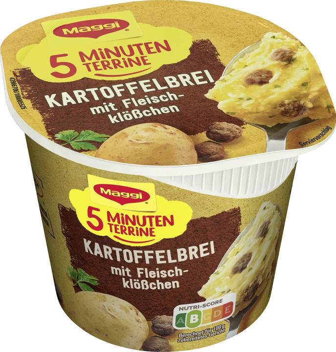 Image du produit Maggi Terrine de purée de pommes de terre 5 minutes avec boulettes de viande (46 g)